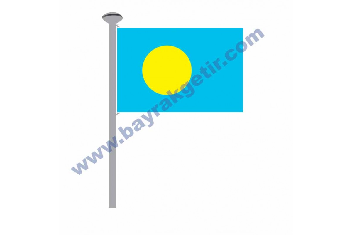 PALAU GÖNDER BAYRAK 50x75 ( EBAT SEÇİNİZ ) PALAU GÖNDER BAYRAK 50x75 ( EBAT SEÇİNİZ )